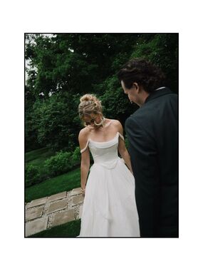 Cinq Gayle gown with matching scarf